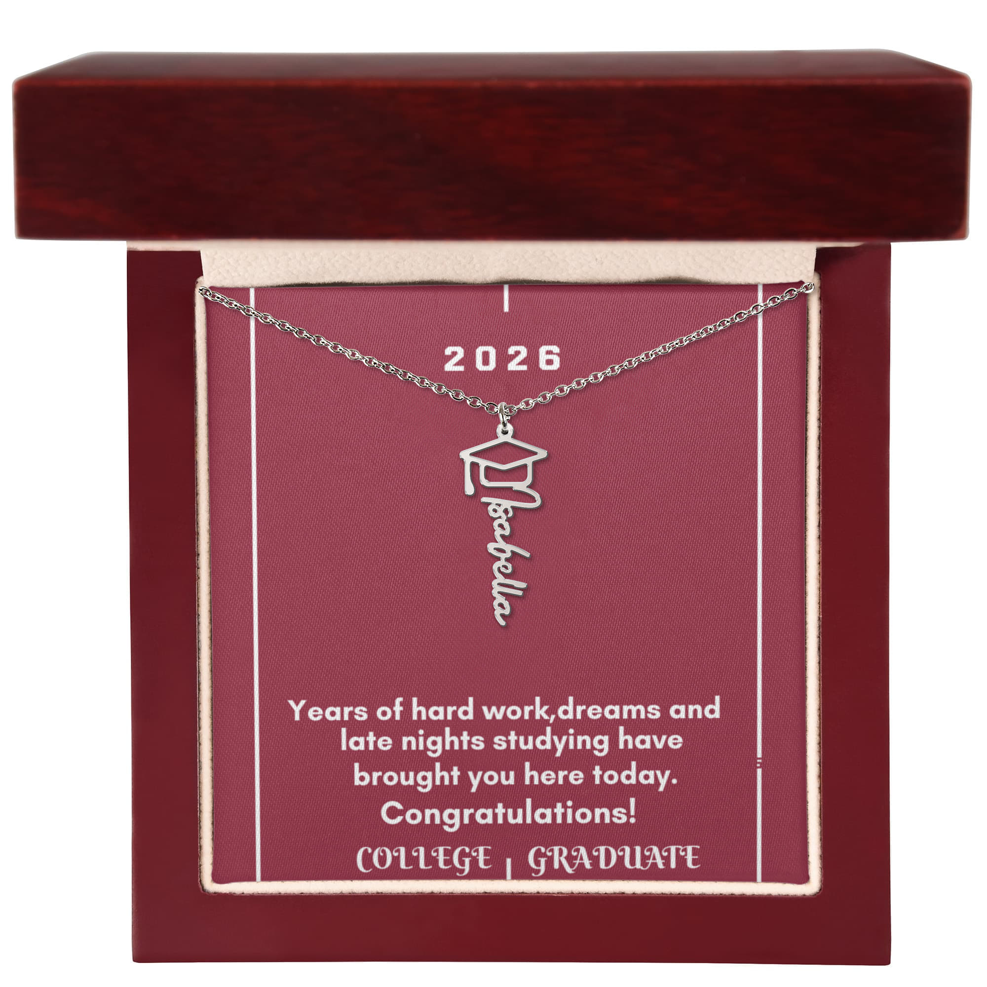 Personalized Graduation Name Necklace - Celebrate Success in Style