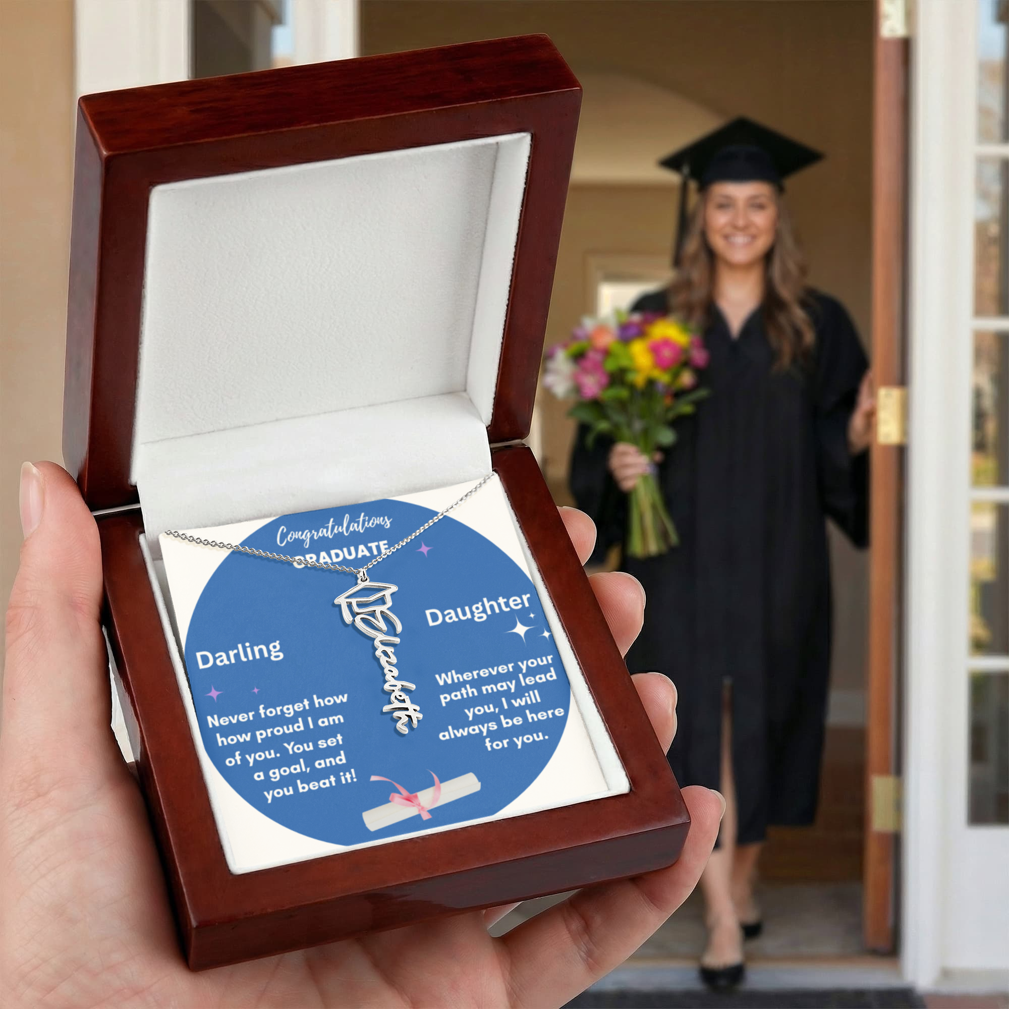 Personalized Graduation Name Necklace – Celebrate Achievements in Style