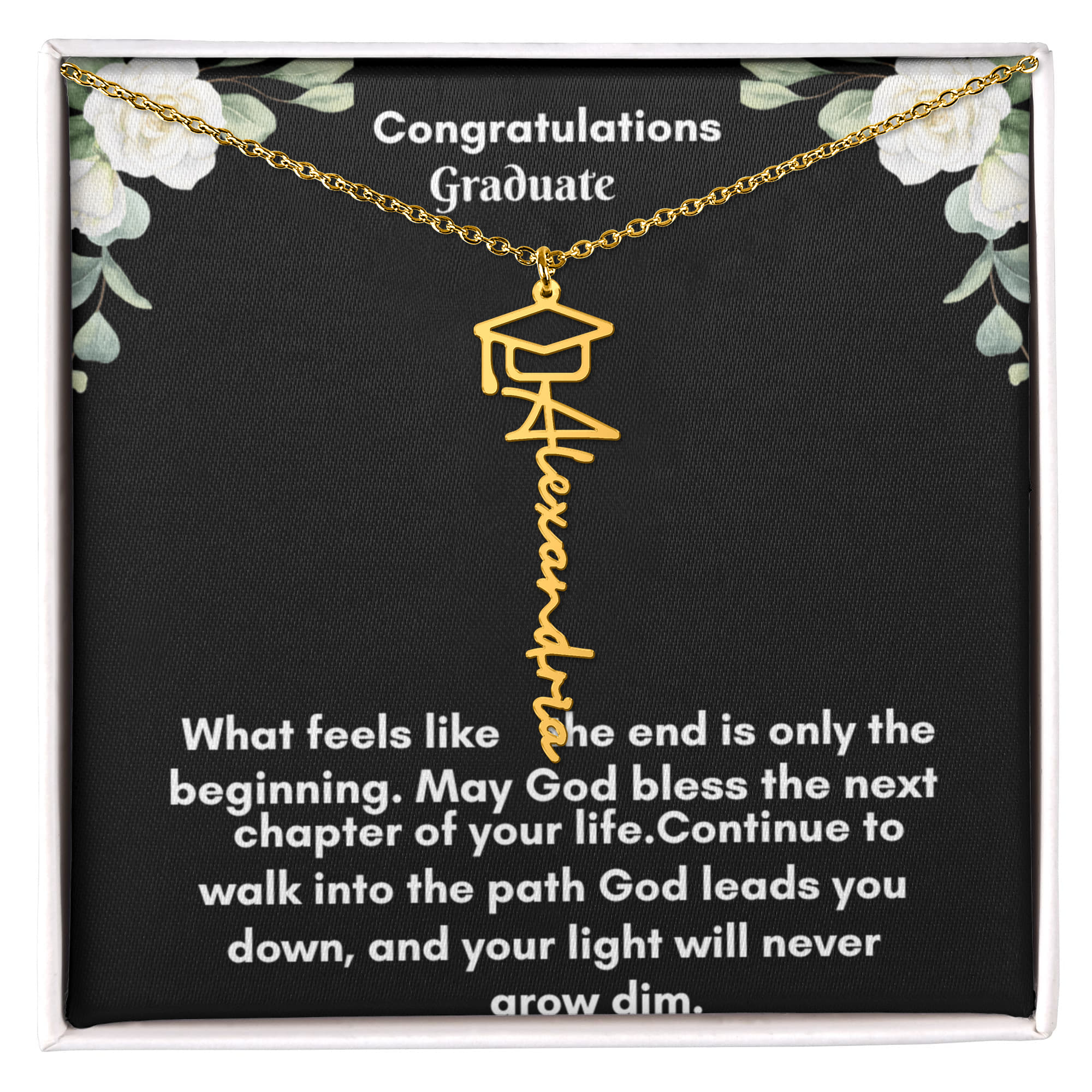Personalized Graduation Necklace – A Cherished Keepsake for Celebrating Achievements