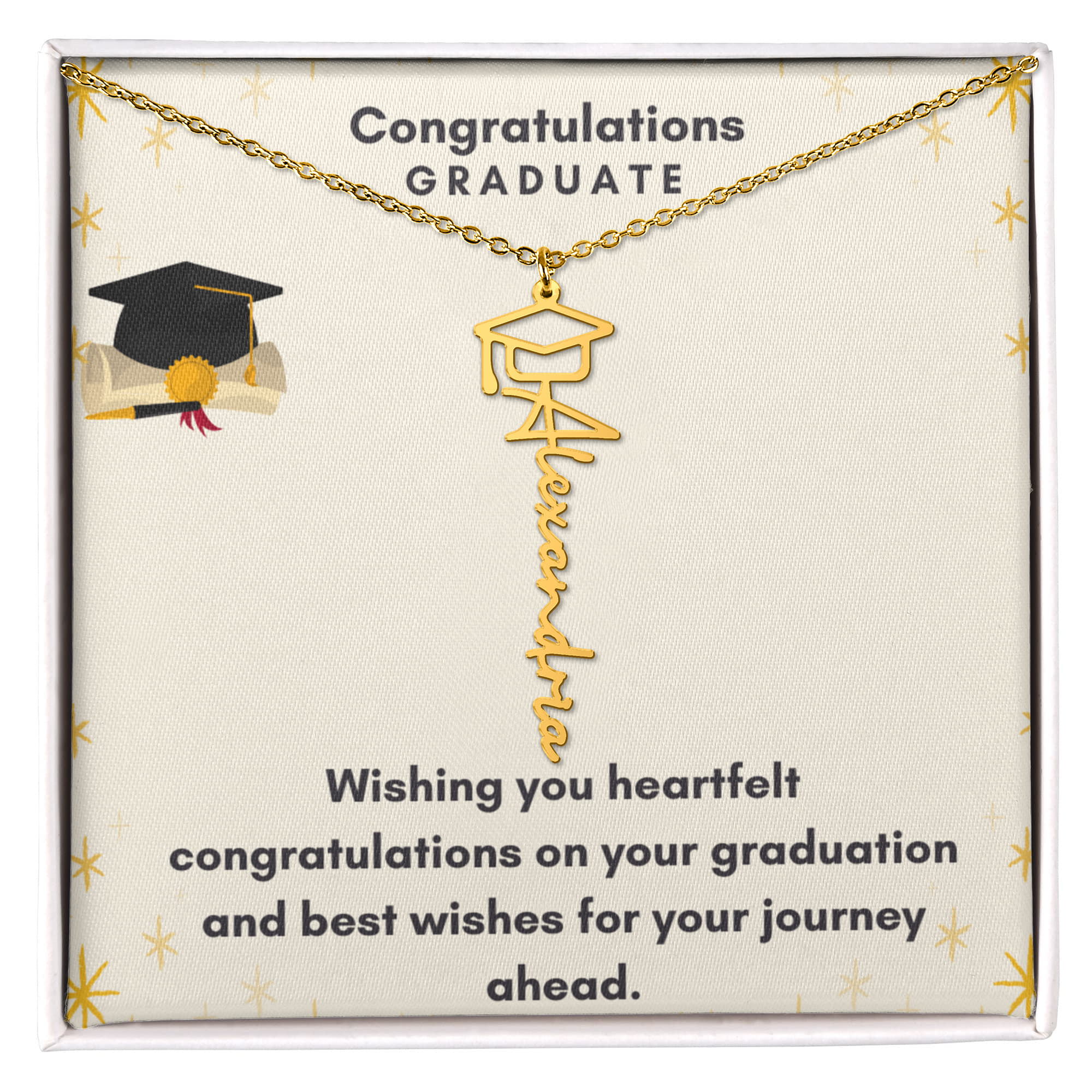 Graduation Name Necklace