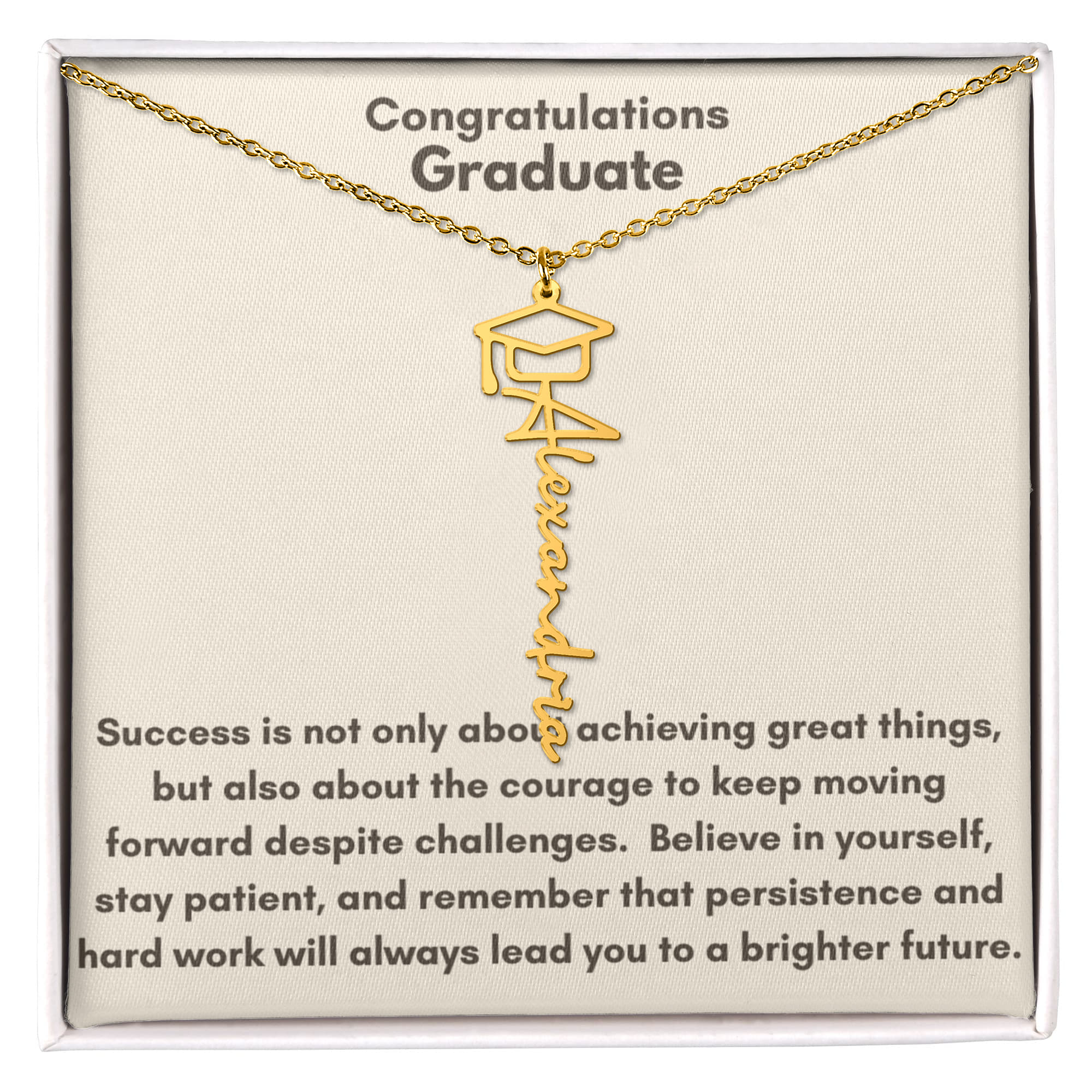 Personalized Graduation Name Necklace - A Timeless Keepsake for Celebrating Achievements