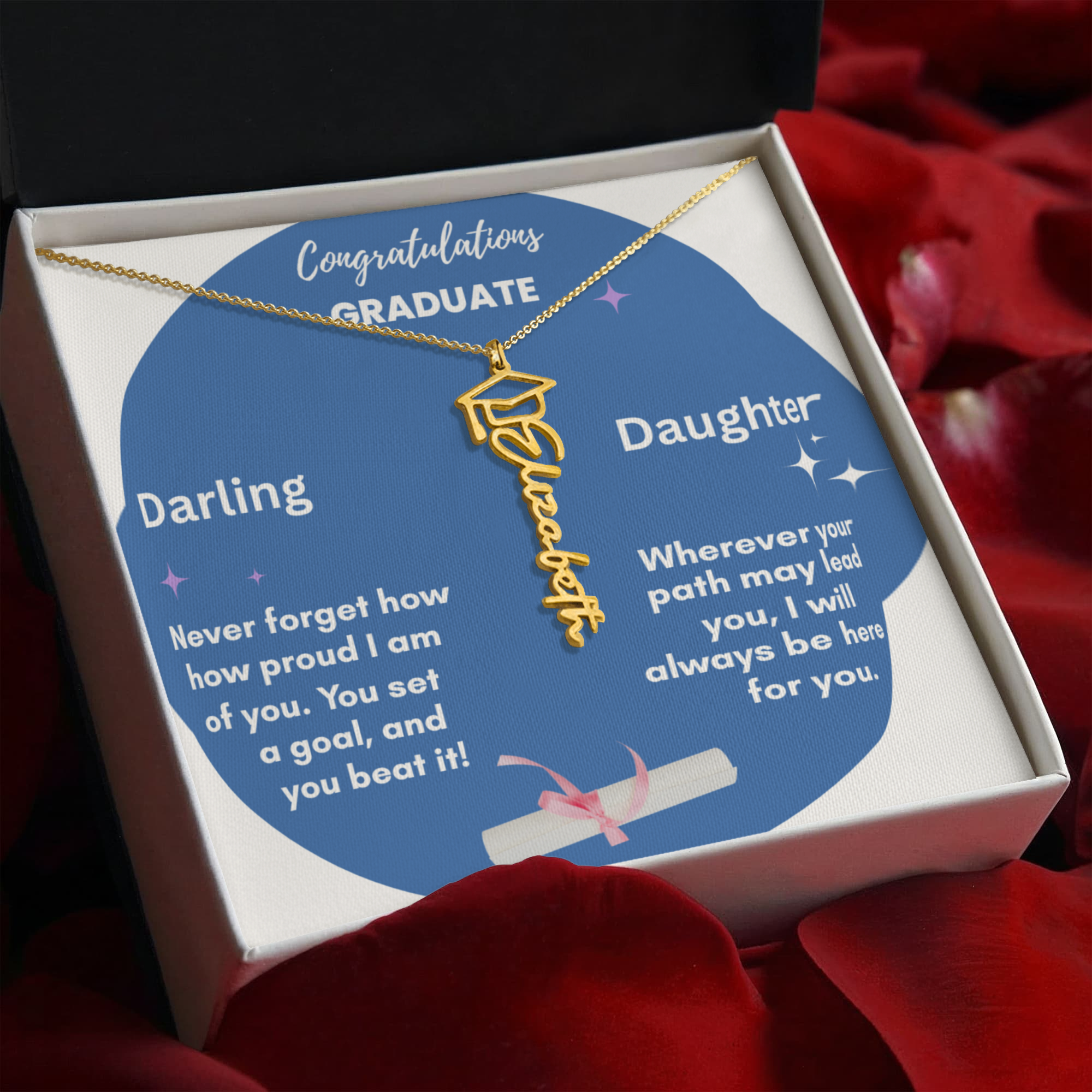 Personalized Graduation Name Necklace – Celebrate Achievements in Style