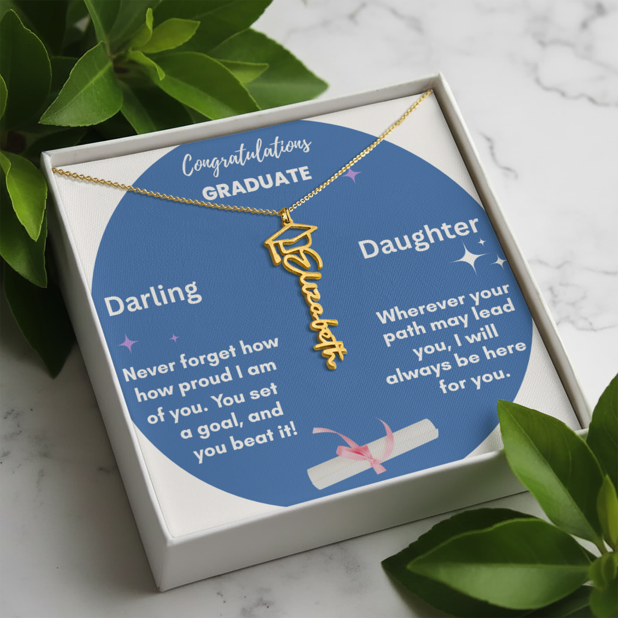 Personalized Graduation Name Necklace – Celebrate Achievements in Style