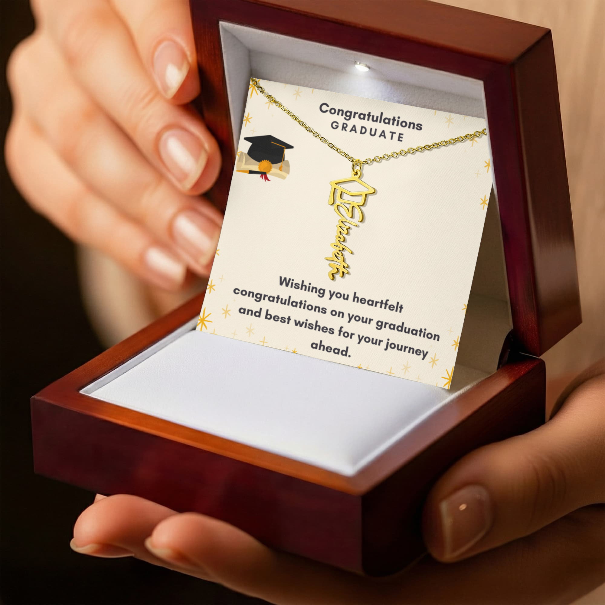 Graduation Name Necklace