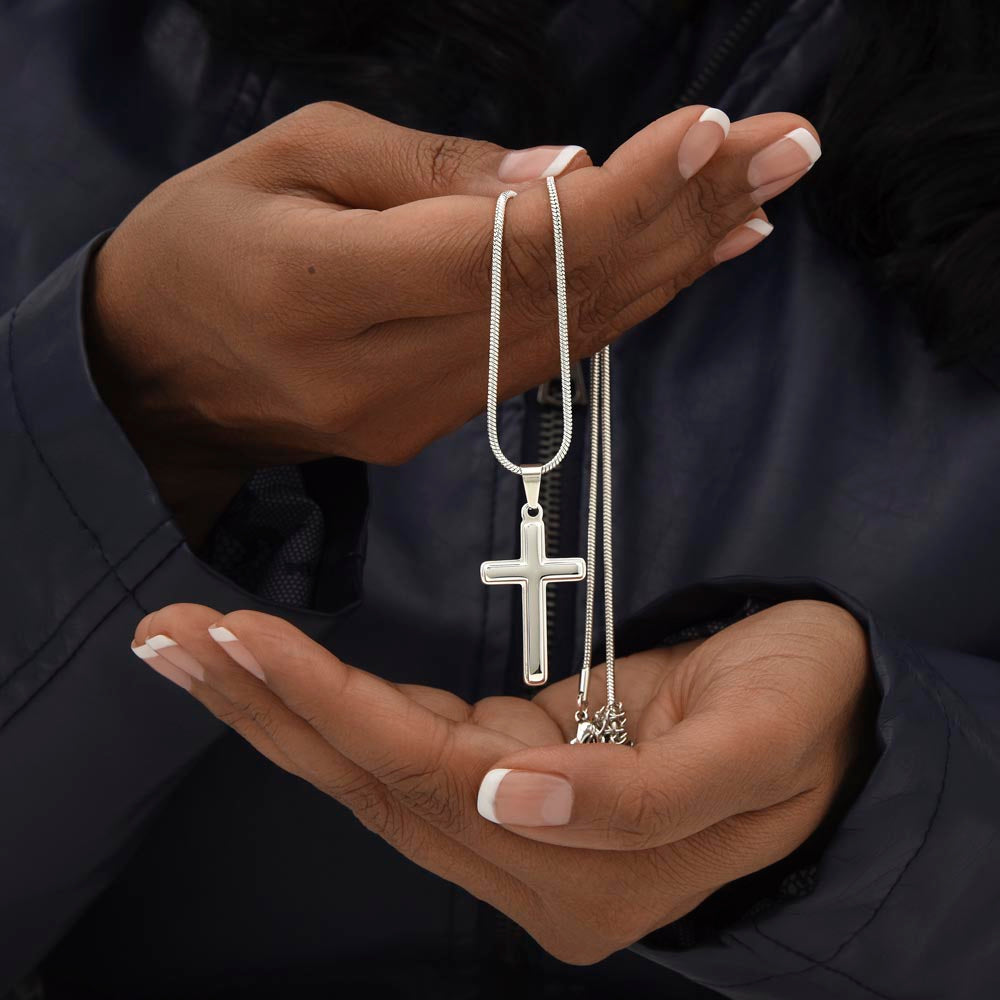 Artisan Stainless Steel Cross Necklace – Wear Your Faith with Timeless Style
