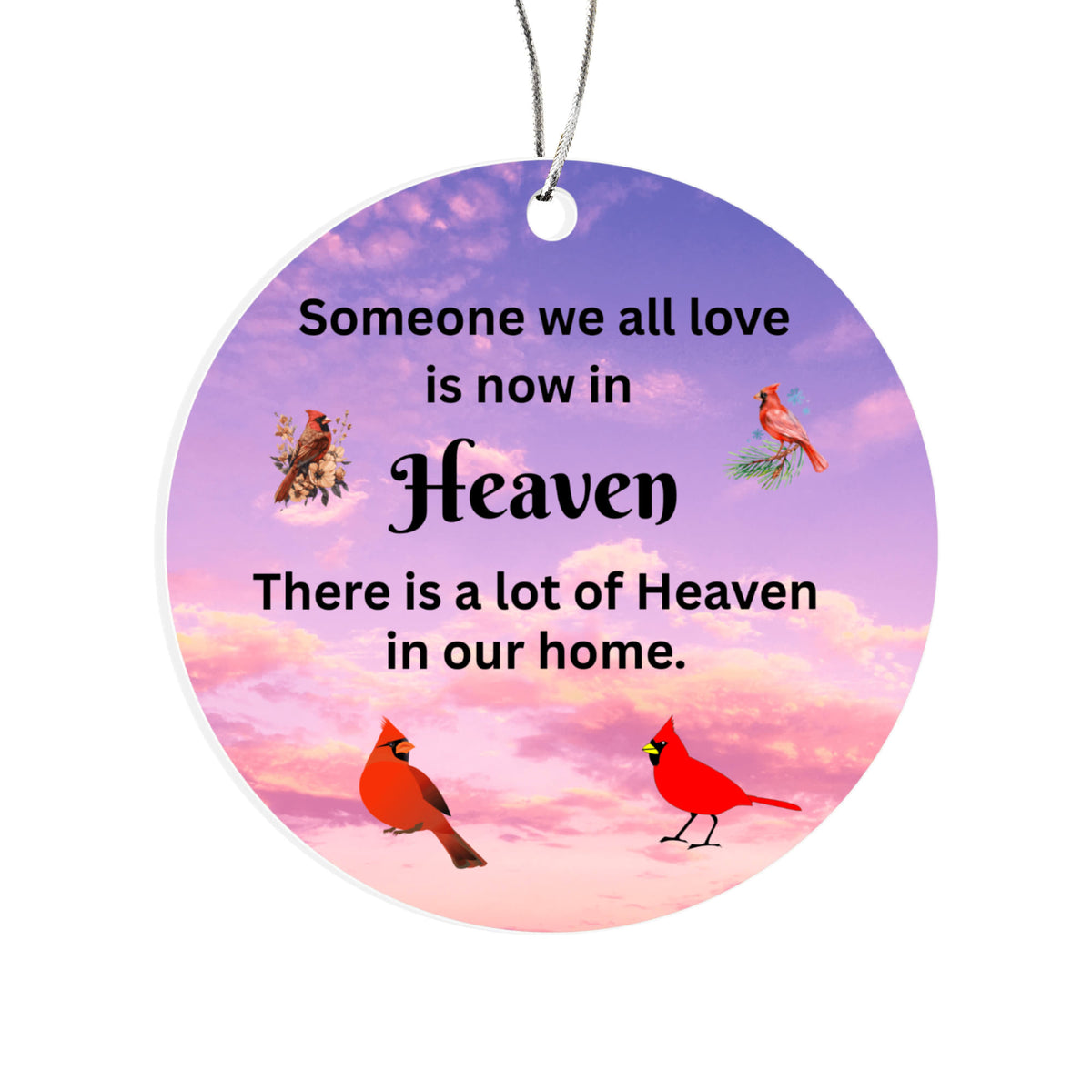 Charming Acrylic Circle Ornament – Uniquely Celebrate Your Loved Ones