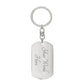 Graphic Dog Tag Keychain