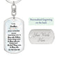 Graphic Dog Tag Keychain