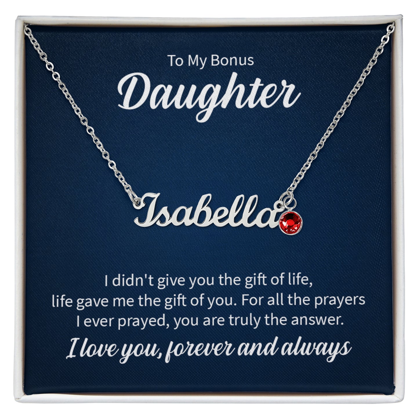 Custom Name Necklace with Birthstone