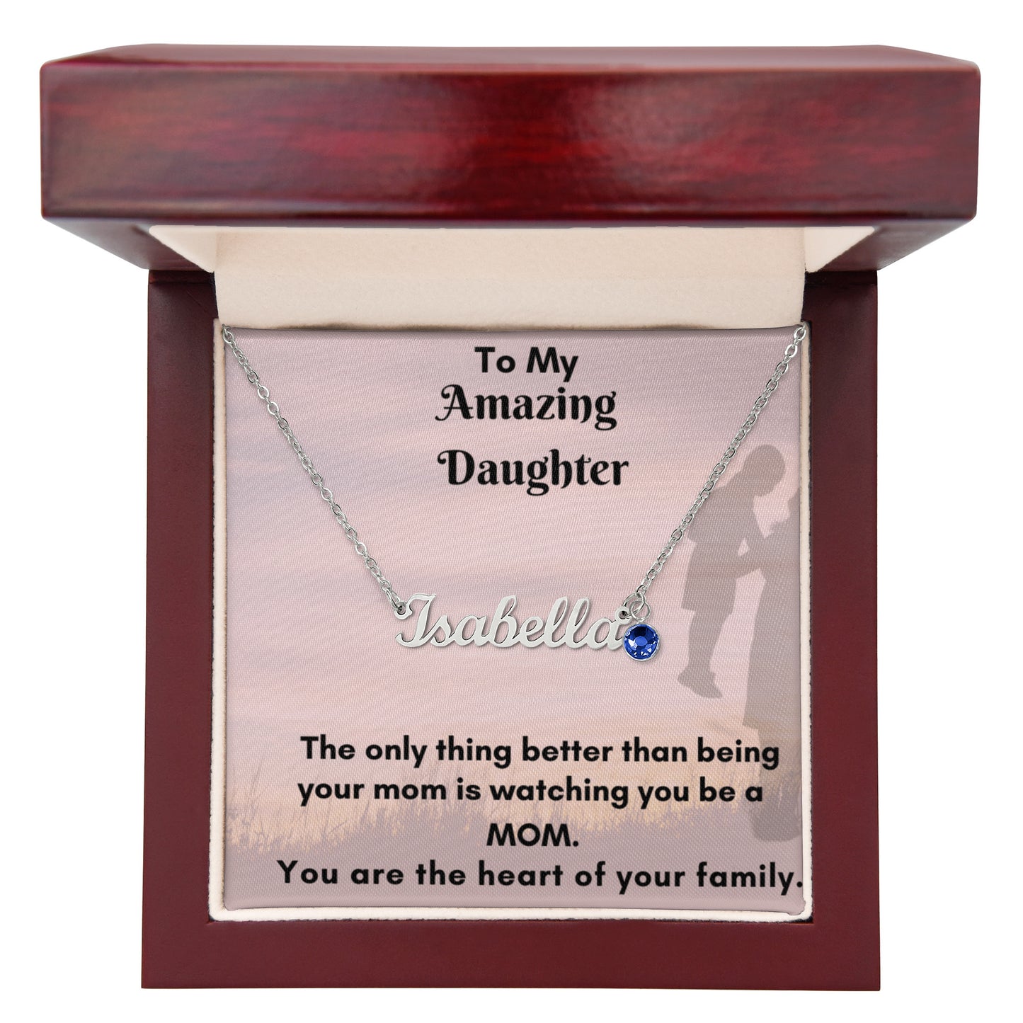 Custom Name Necklace with Birthstone