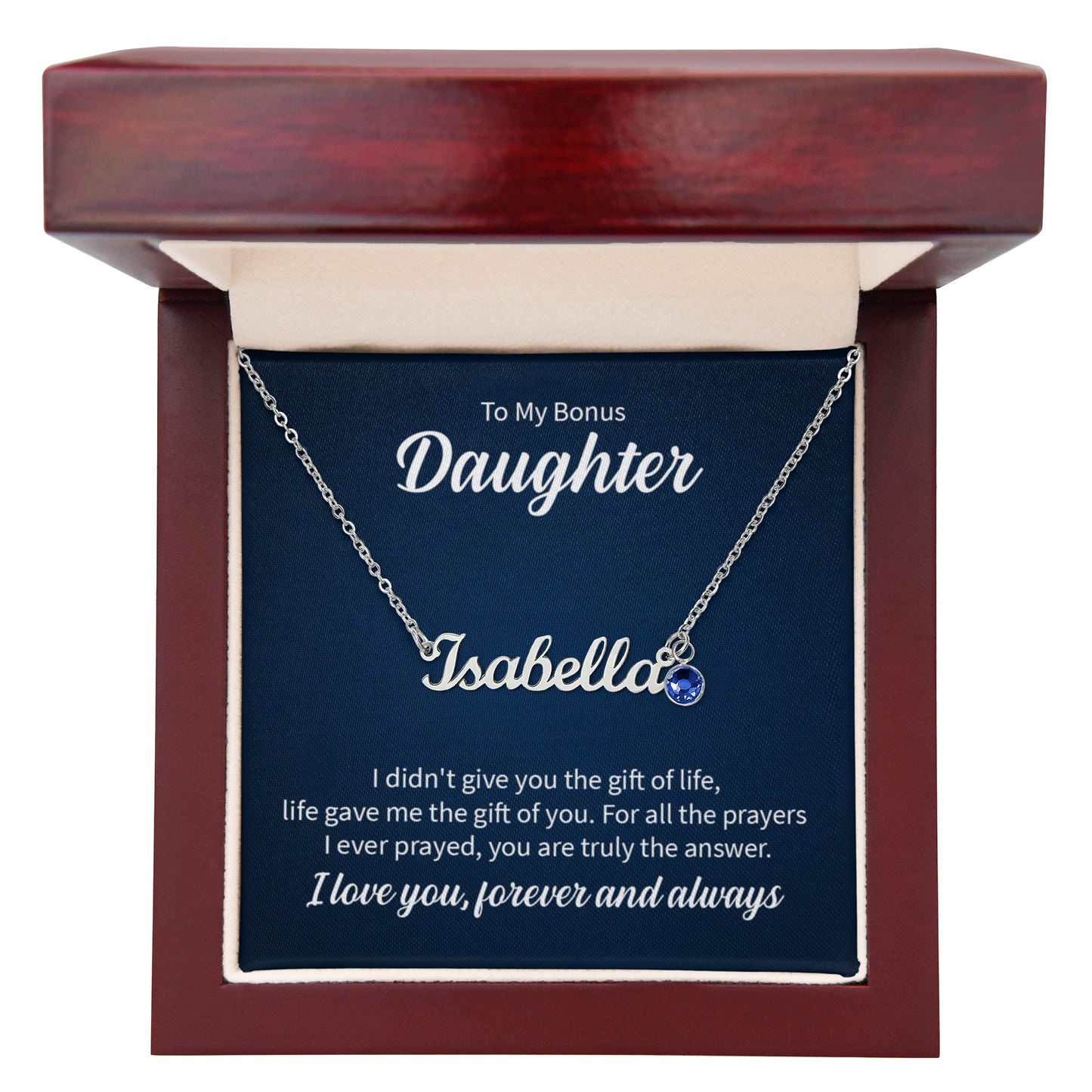 Custom Name Necklace with Birthstone