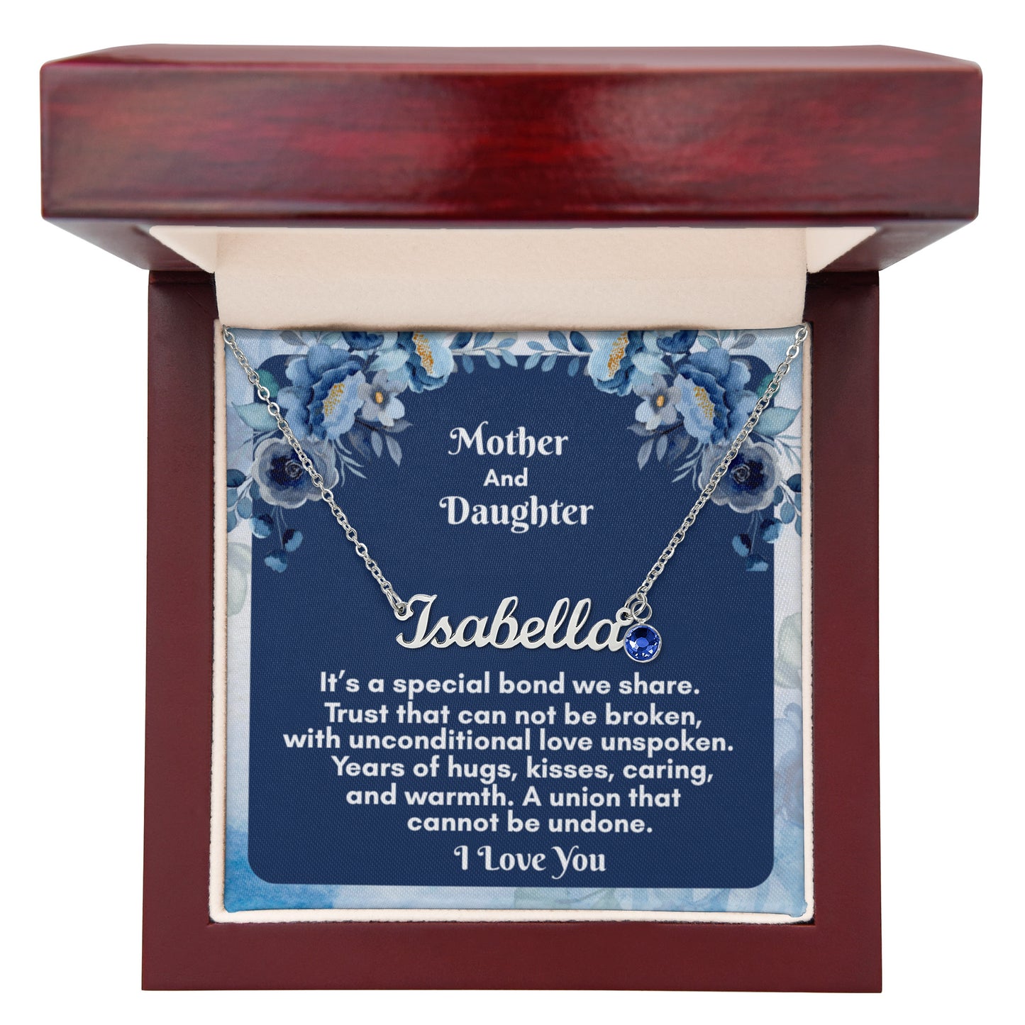 Custom Name Necklace with Birthstone