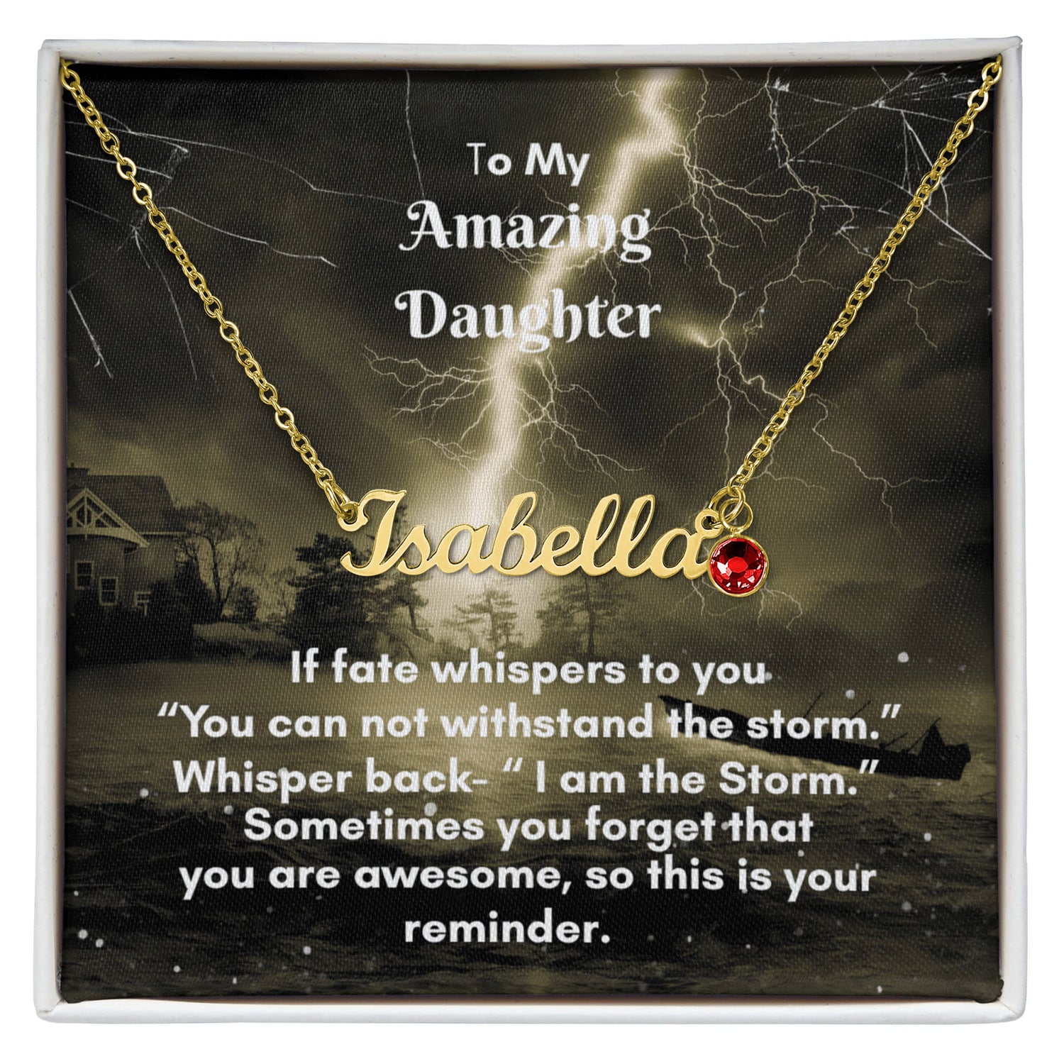 Cherish Your Story: Personalized Name Necklace with Birthstone - The Perfect Gift