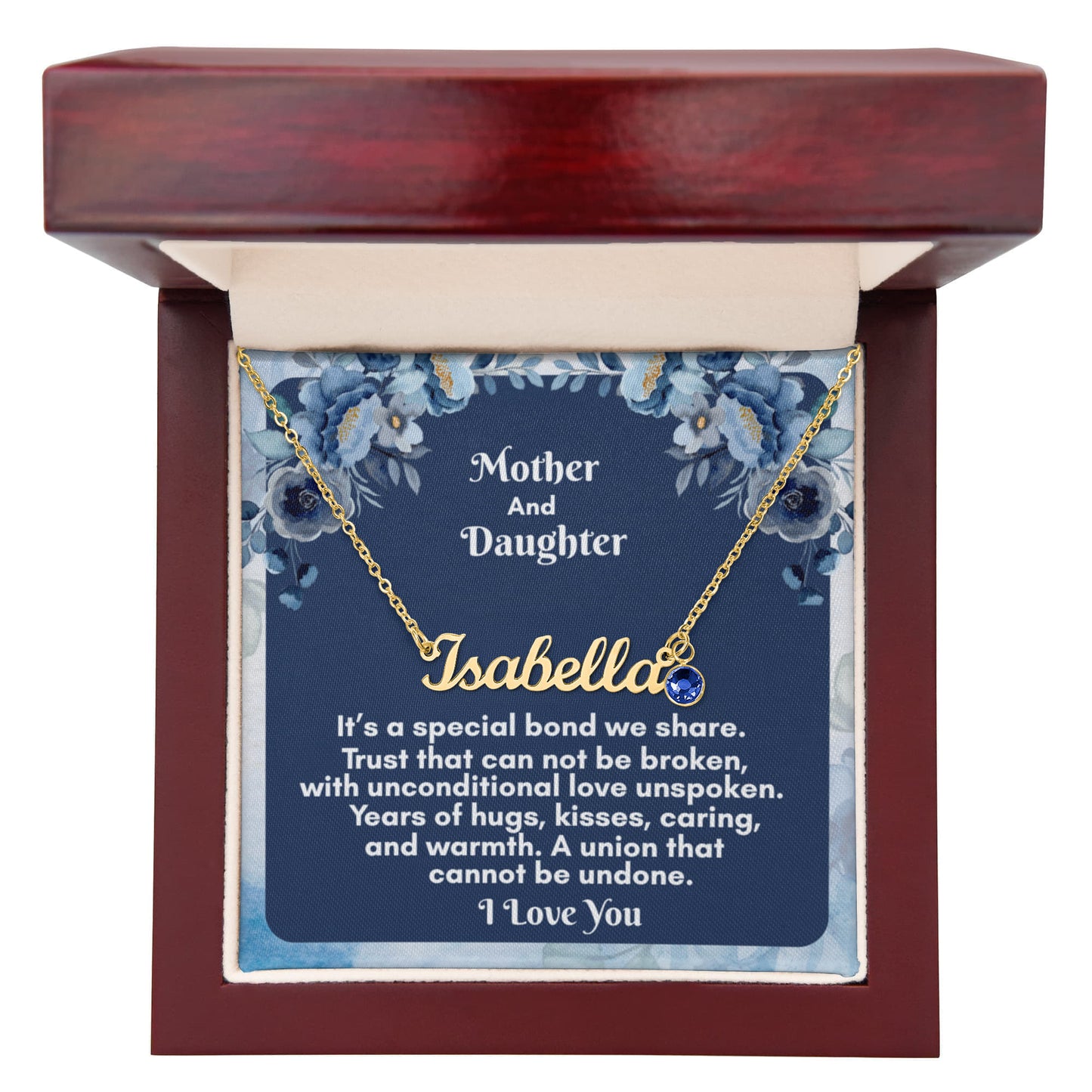 Custom Name Necklace with Birthstone