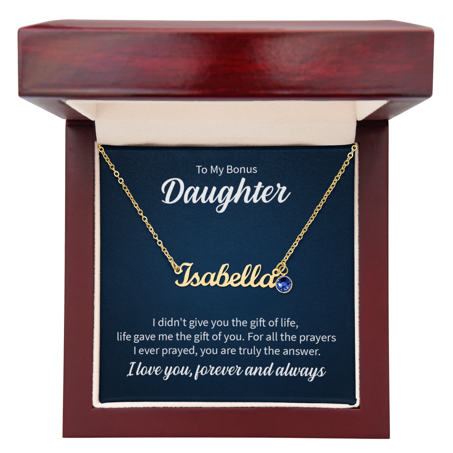 Custom Name Necklace with Birthstone