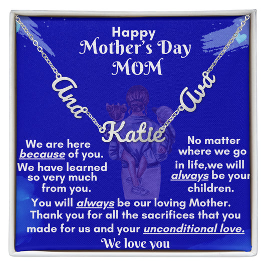 A Memorable Multi Name Necklace for MOM or Grandma