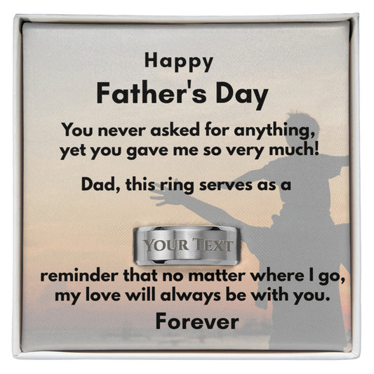 Engraved Men's Ring for Dad