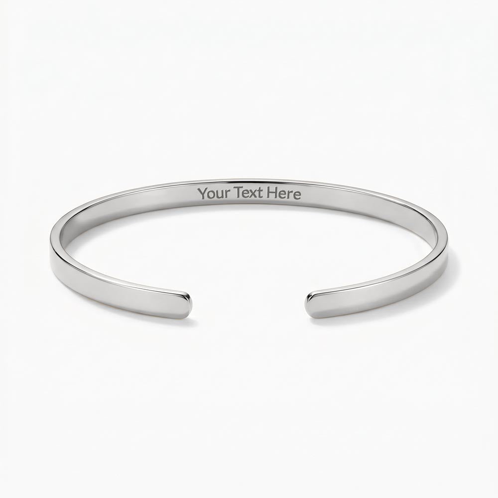 Custom Engraved Cuff Bracelet   New Product!
