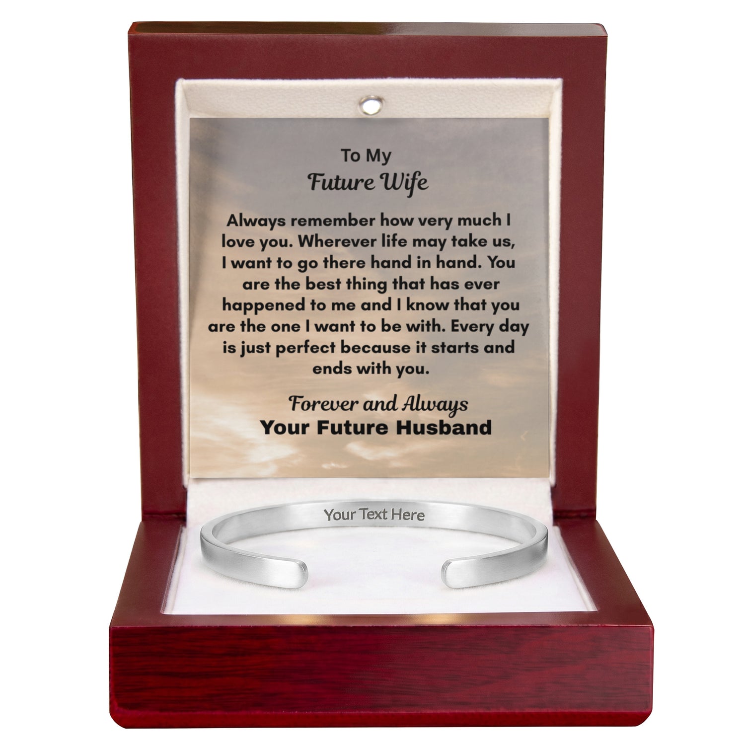 Custom Engraved Cuff Bracelet   New Product!
