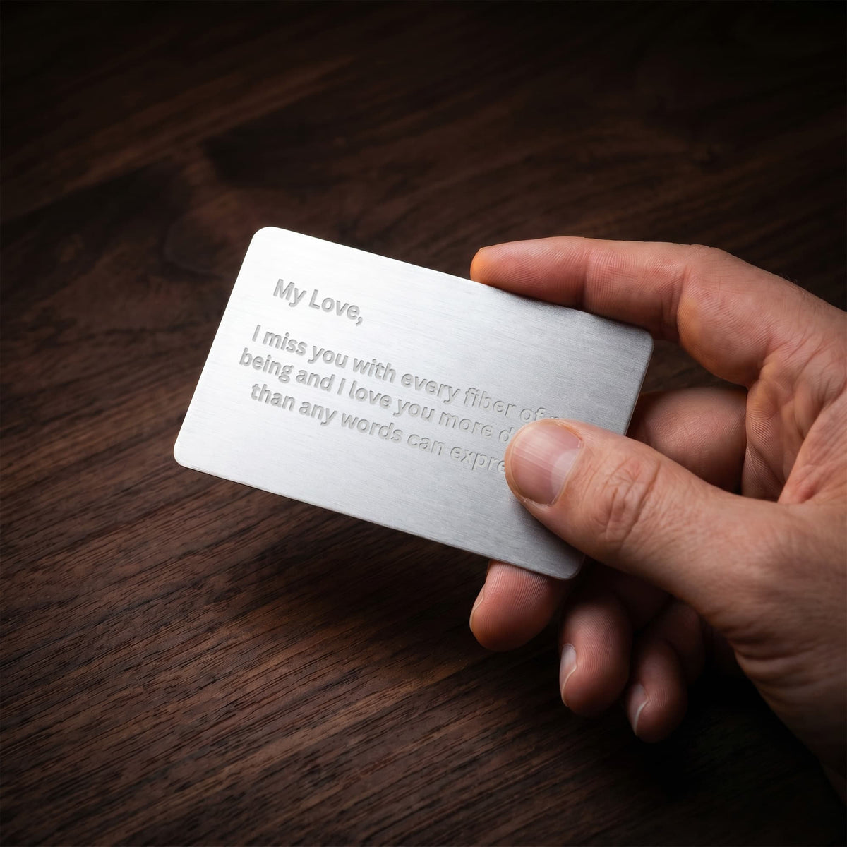 Engraved Metal Wallet Card