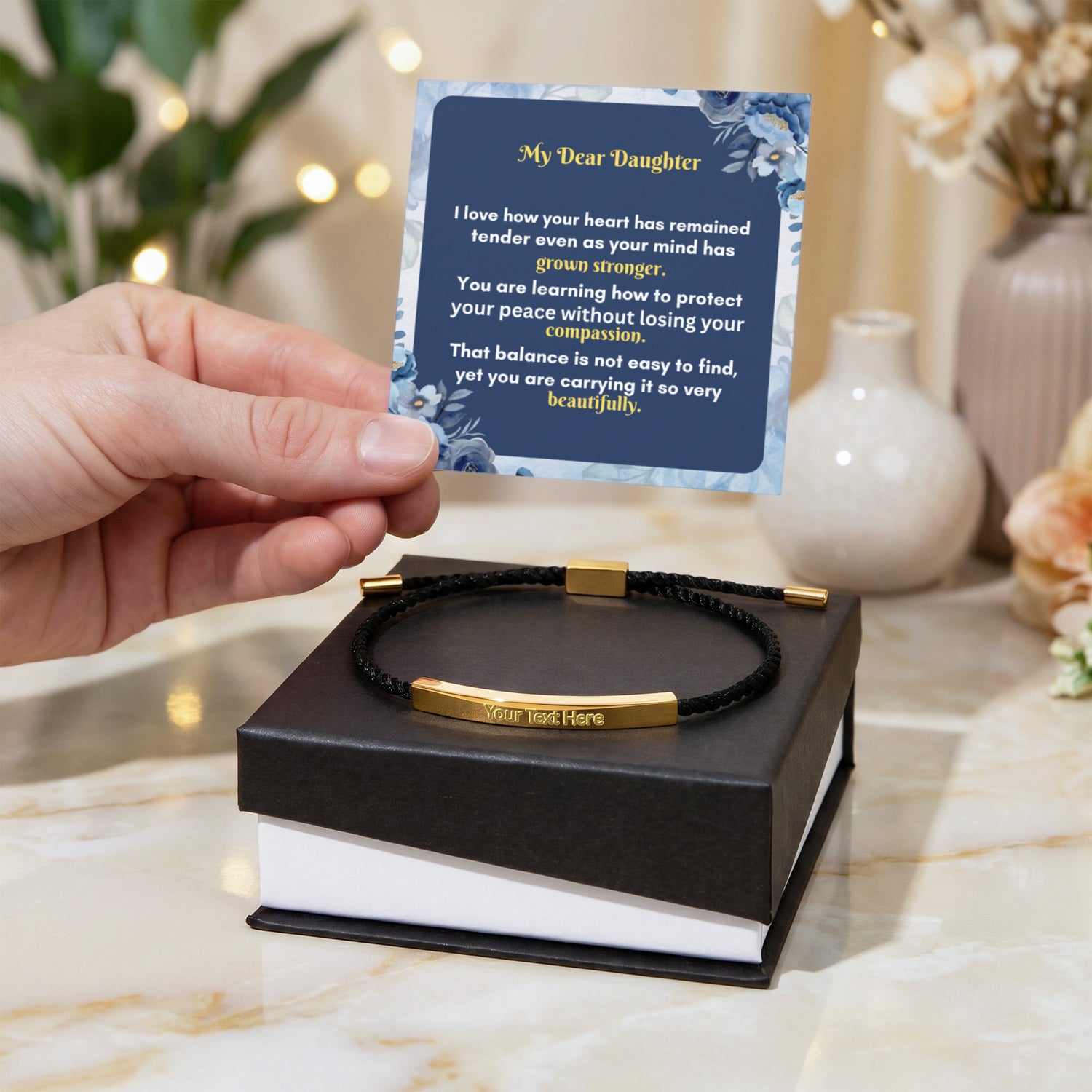 Custom Engraved Bar Bracelet