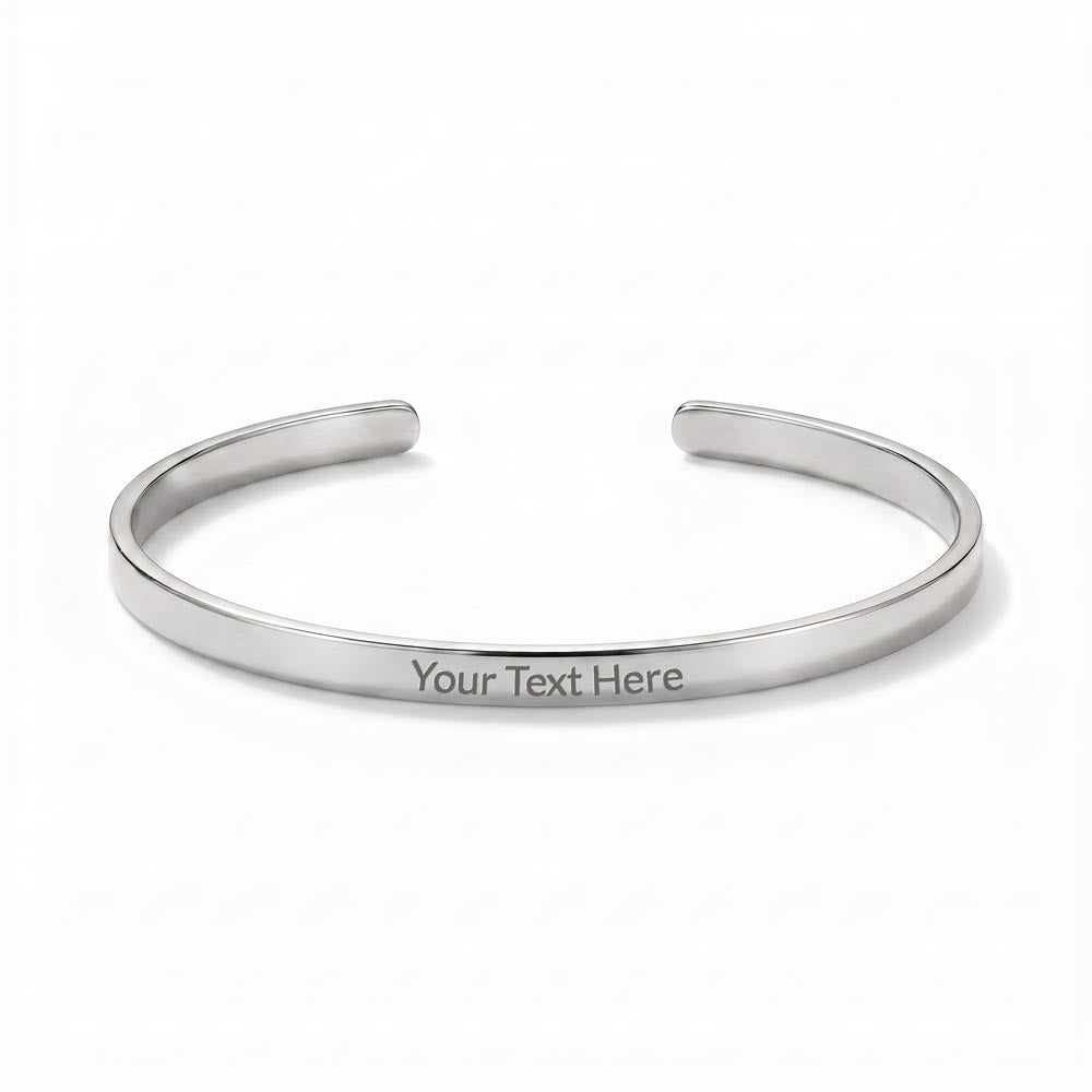 Custom Engraved Cuff Bracelet   New Product!