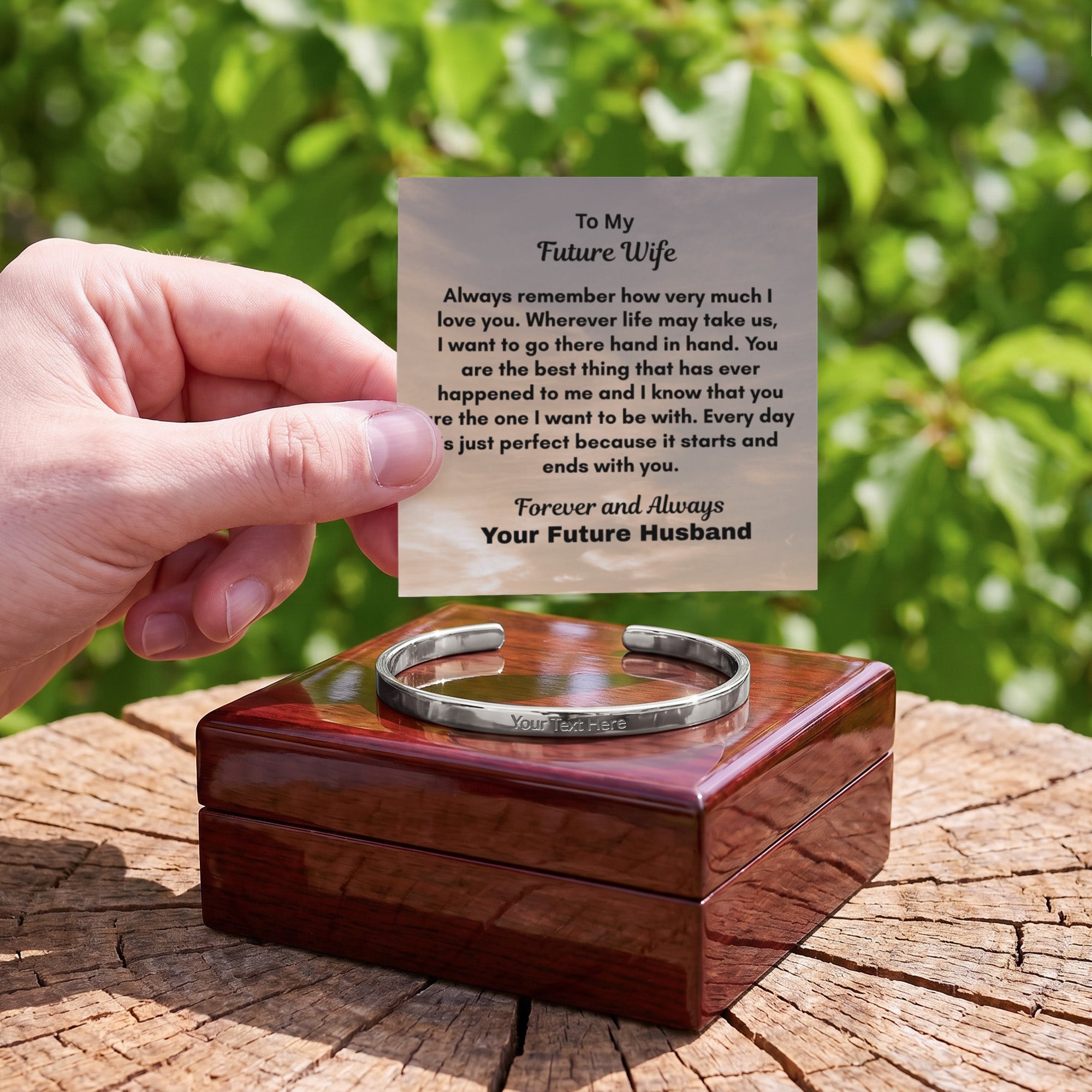 Custom Engraved Cuff Bracelet   New Product!