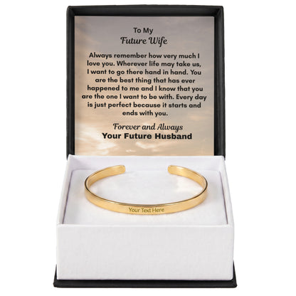 Custom Engraved Cuff Bracelet   New Product!