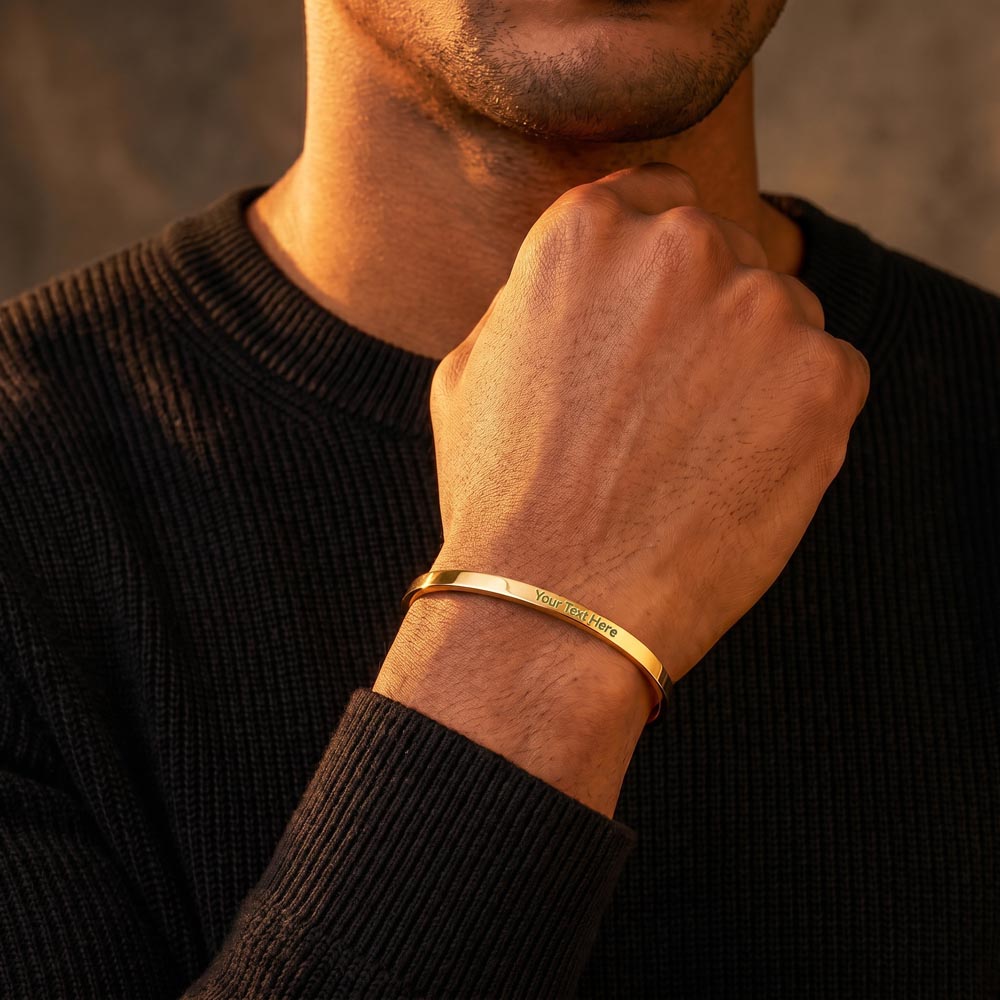 Custom Engraved Cuff Bracelet   New Product!