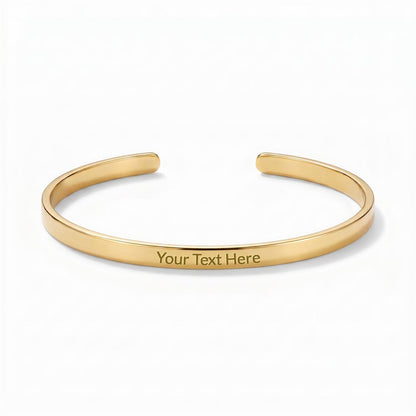 Custom Engraved Cuff Bracelet   New Product!