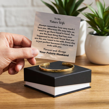 Custom Engraved Cuff Bracelet   New Product!