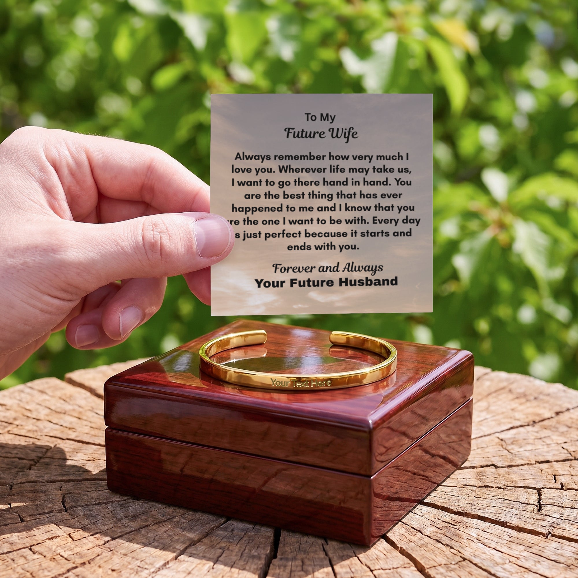 Custom Engraved Cuff Bracelet   New Product!