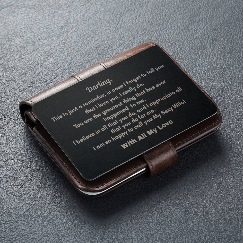 Engraved Metal Wallet Card gift idea