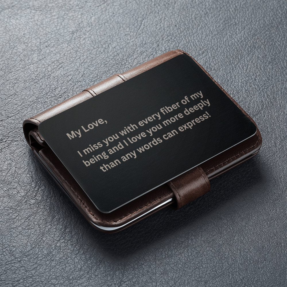 Engraved Metal Wallet Card