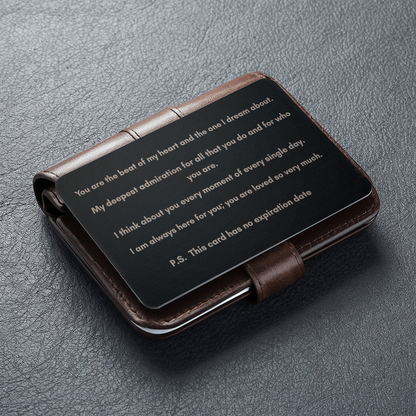 Engraved Metal Wallet Card