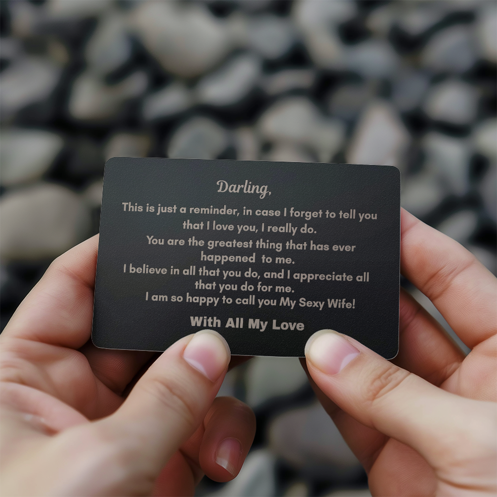 Engraved Metal Wallet Card personalized gift
