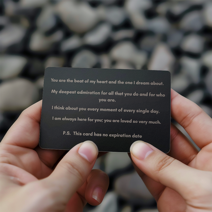Engraved Metal Wallet Card