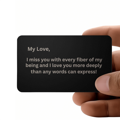 Engraved Metal Wallet Card