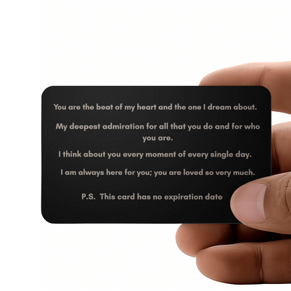 Engraved Metal Wallet Card