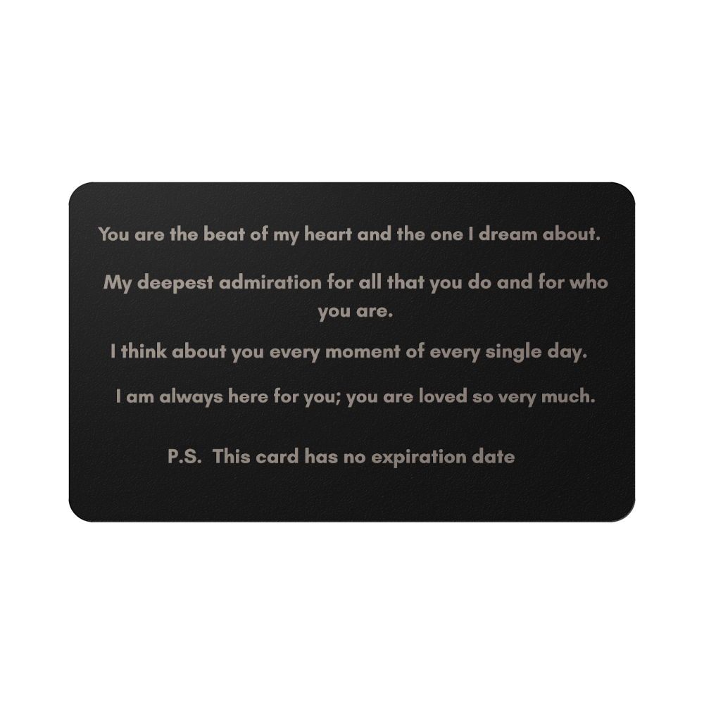 Engraved Metal Wallet Card