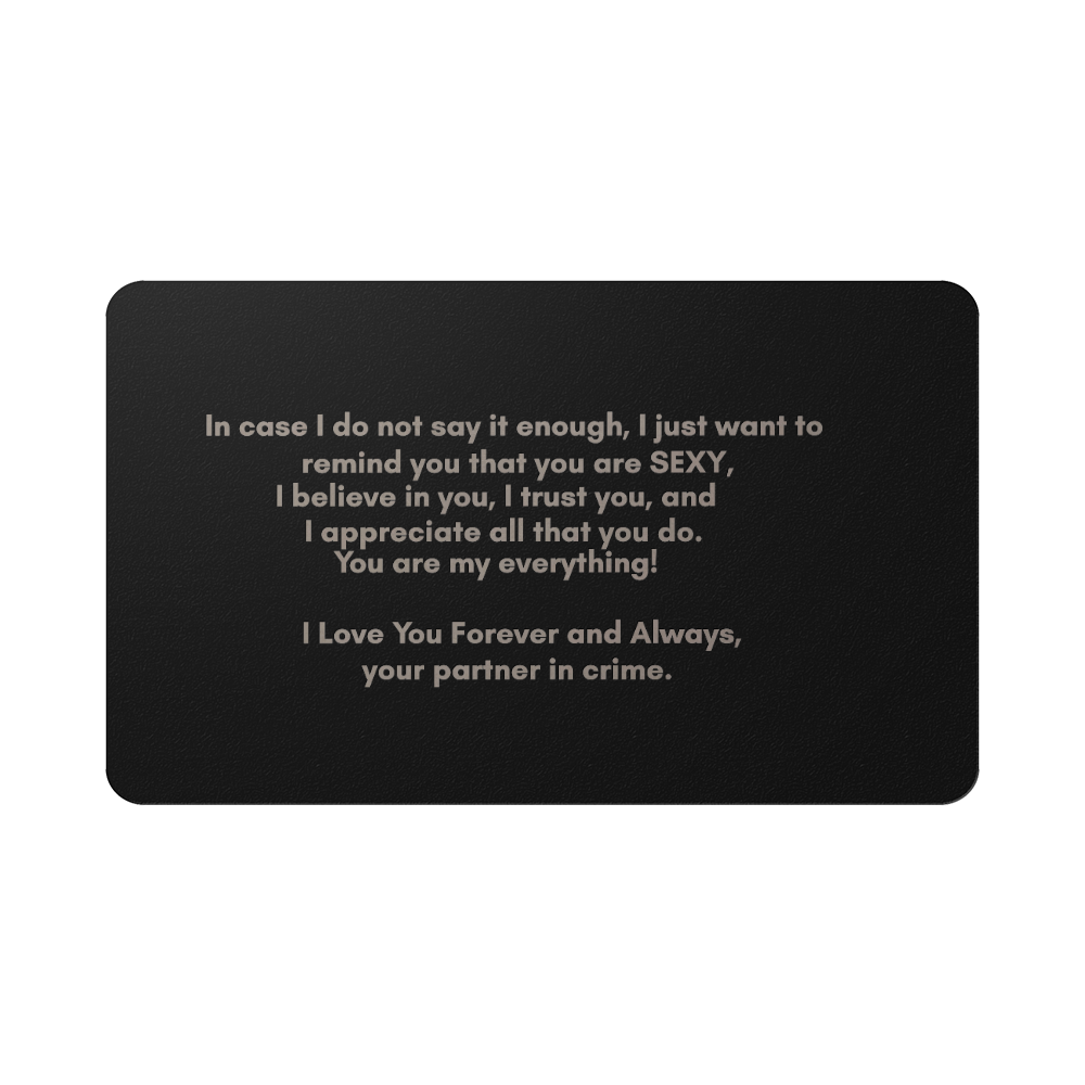 Engraved Wallet Card