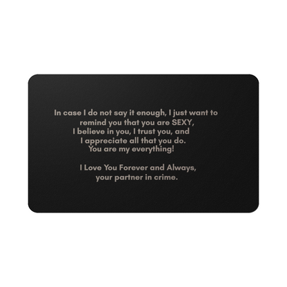 Engraved Wallet Card