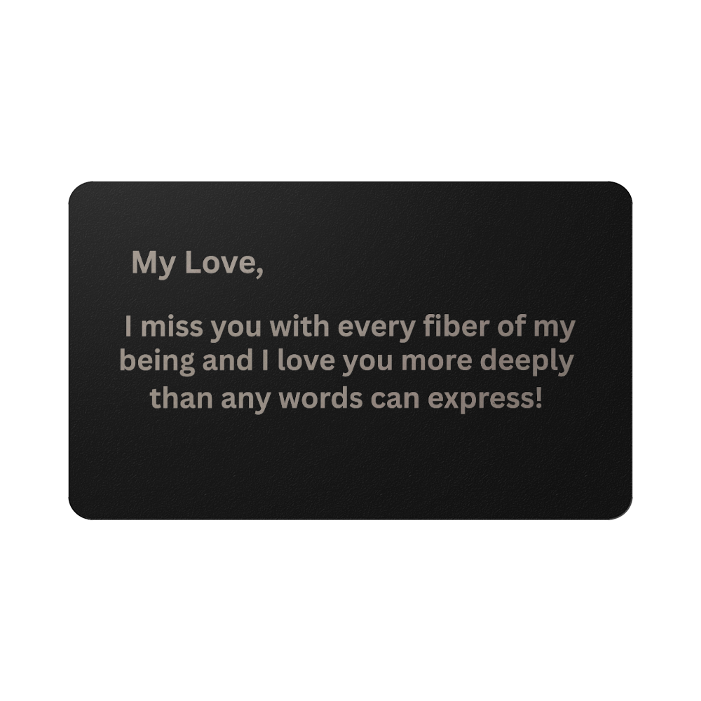 Engraved Metal Wallet Card