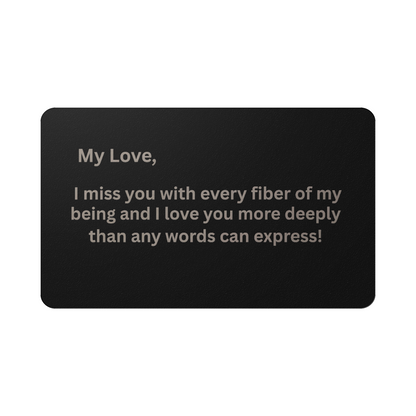 Engraved Metal Wallet Card