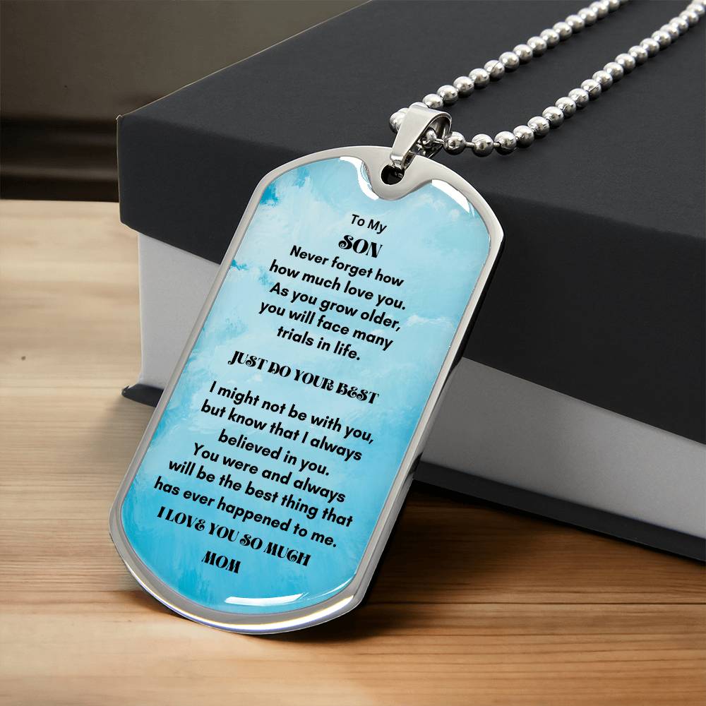 Personalized Luxury Military Dog Tag - A Timeless Keepsake for Your Loved Ones
