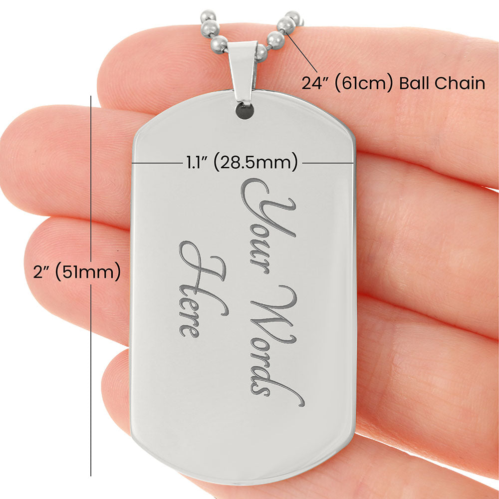 Personalized Luxury Military Dog Tag - A Timeless Keepsake for Your Loved Ones