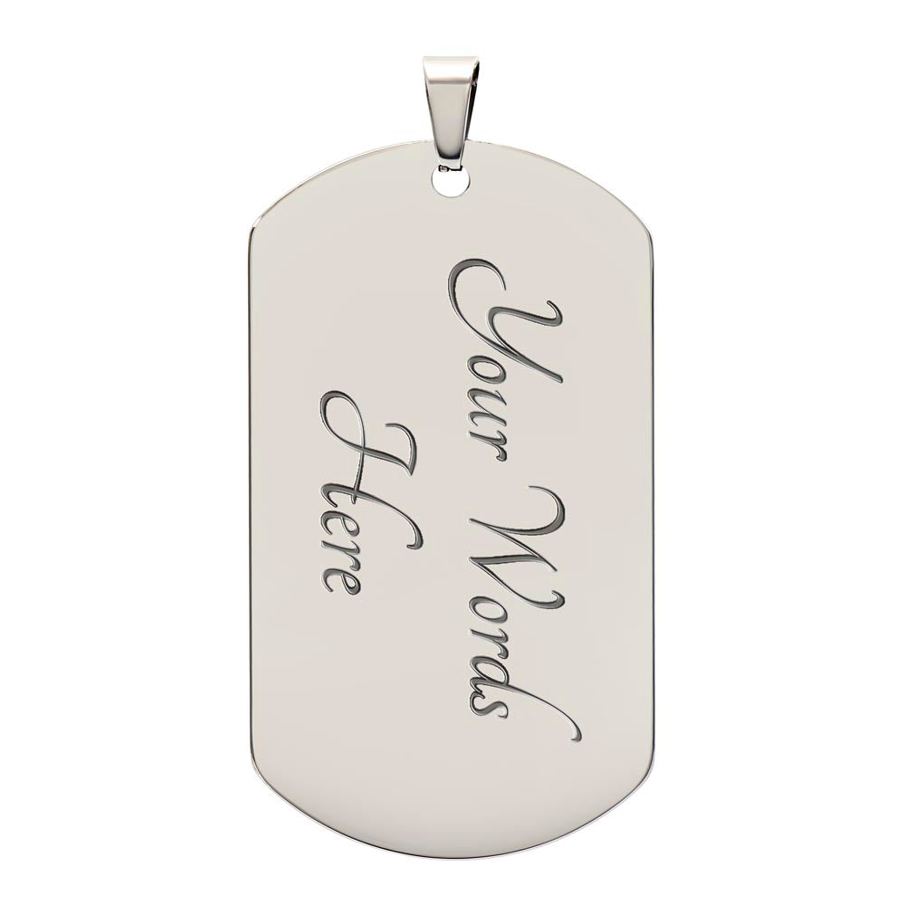 Personalized Luxury Military Dog Tag - A Timeless Keepsake for Your Loved Ones