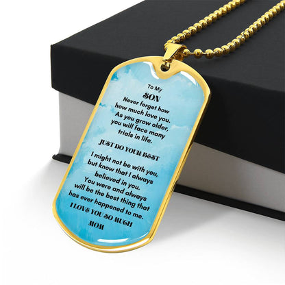 Personalized Luxury Military Dog Tag - A Timeless Keepsake for Your Loved Ones