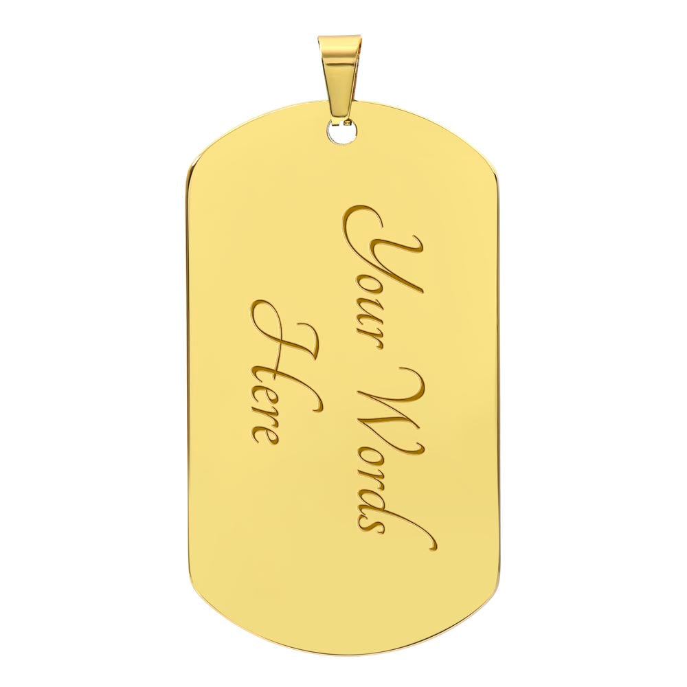Personalized Luxury Military Dog Tag - A Timeless Keepsake for Your Loved Ones