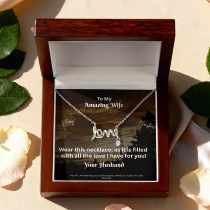 Scripted Love Necklace
